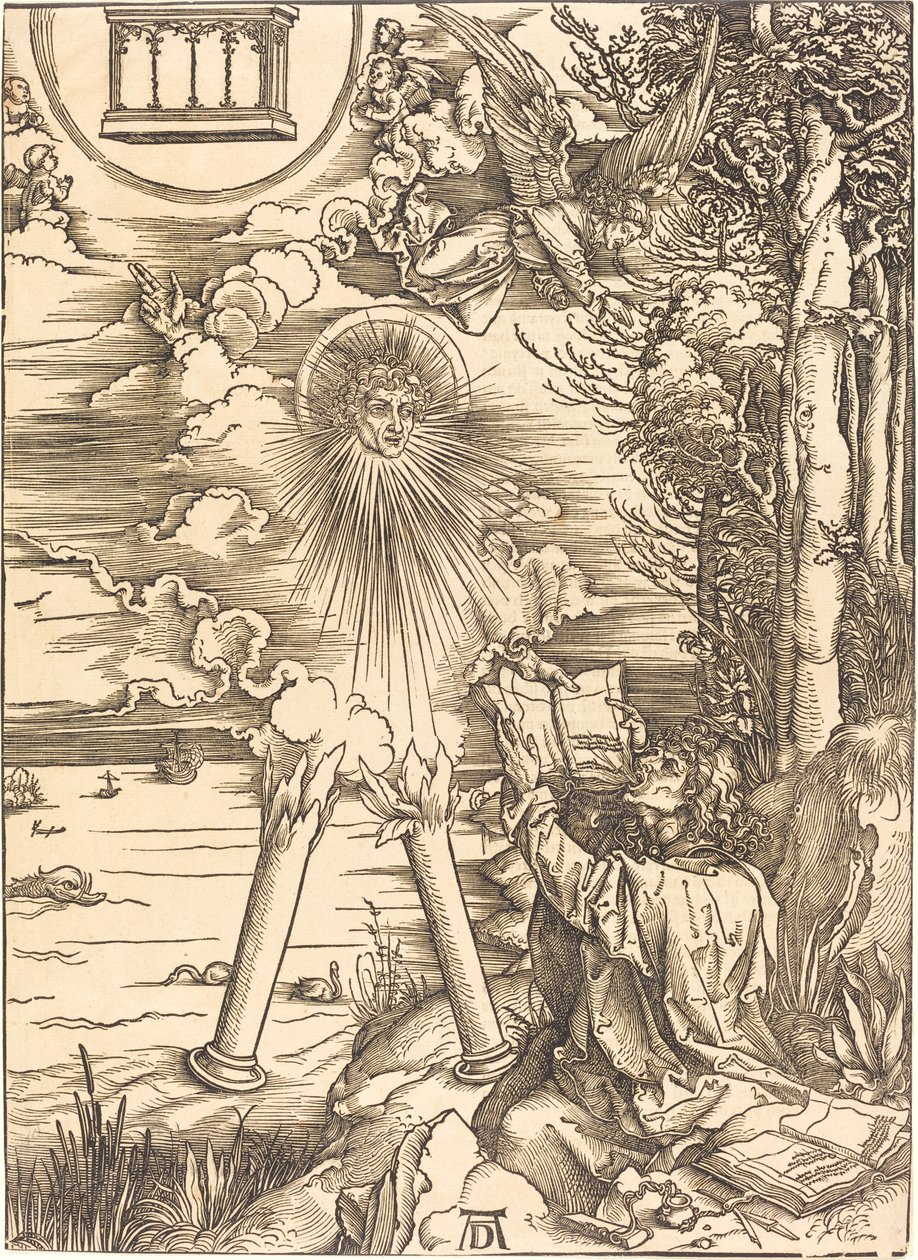 San Juan devorando el libro de Albrecht Dürer