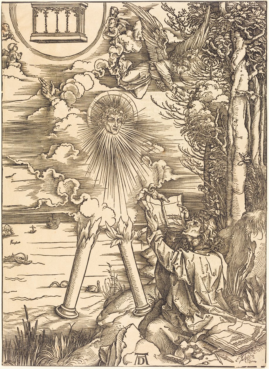San Juan devorando el libro de Albrecht Dürer