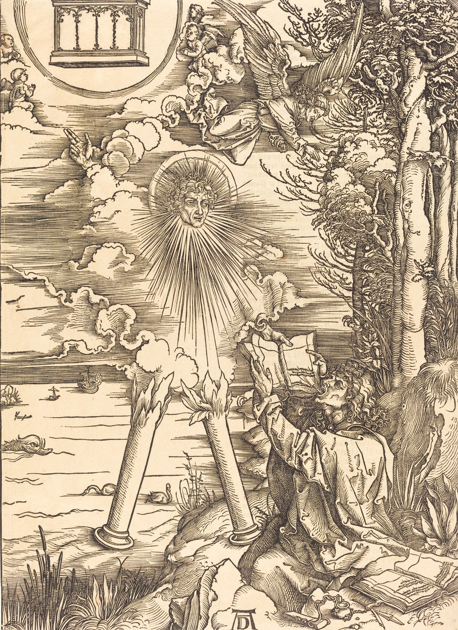 San Juan devorando el libro, probablemente c. 1496-1498 de Albrecht Dürer