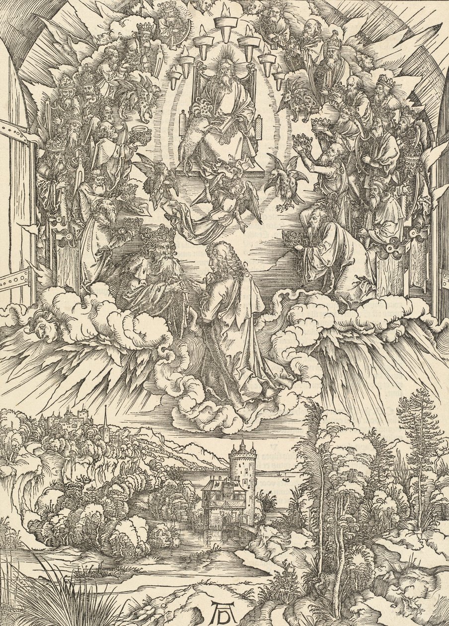 San Juan ante Dios y los ancianos, 1498 de Albrecht Dürer