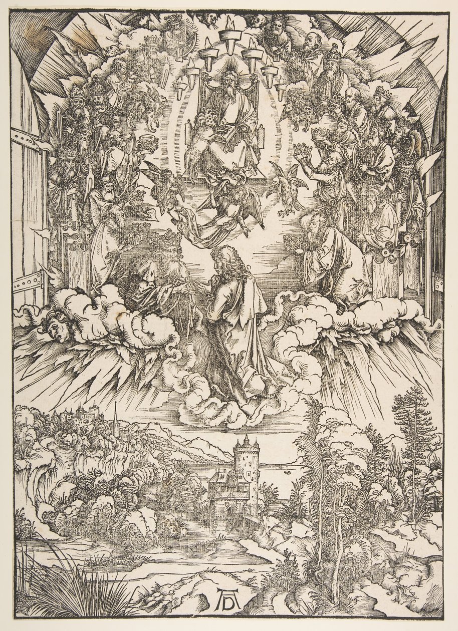 San Juan ante Dios y los Ancianos, del Apocalipsis de Albrecht Dürer