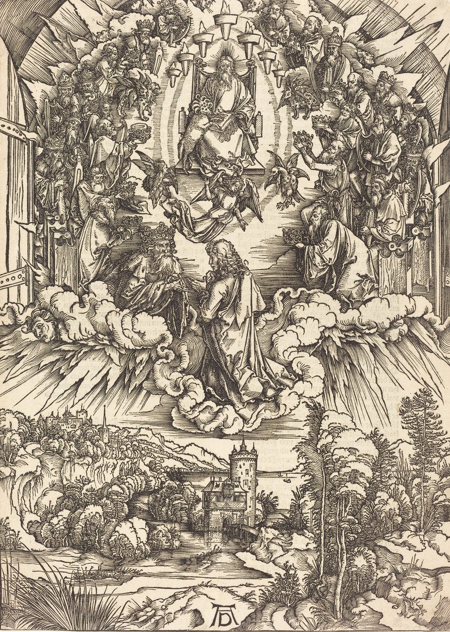 San Juan ante Dios y los Ancianos, probablemente c. 1496-1498 de Albrecht Dürer