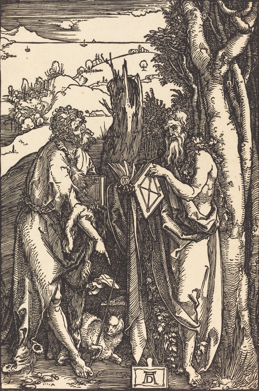 San Juan Bautista y San Onofre, c. 1504 de Albrecht Dürer