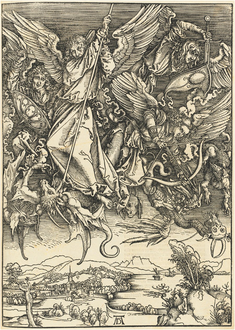 San Miguel luchando contra el dragón de Albrecht Dürer
