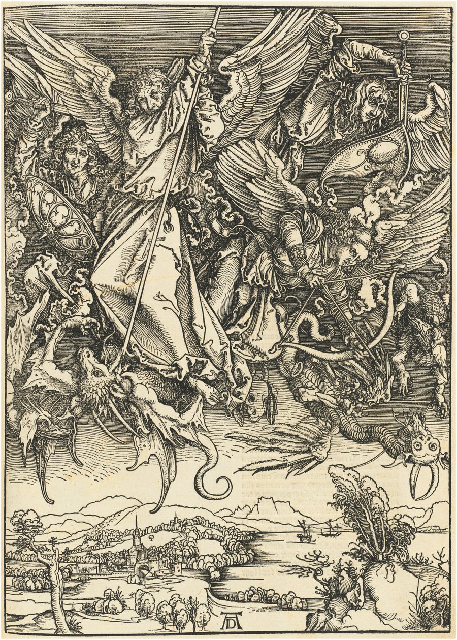 San Miguel luchando contra el dragón de Albrecht Dürer