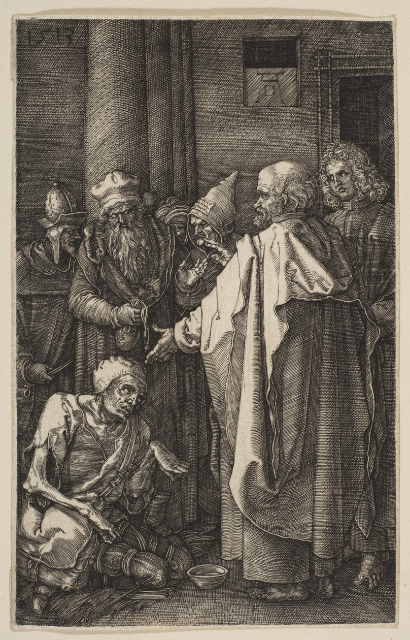San Pedro y San Juan en la puerta del Templo, de «La Pasión» de Albrecht Dürer