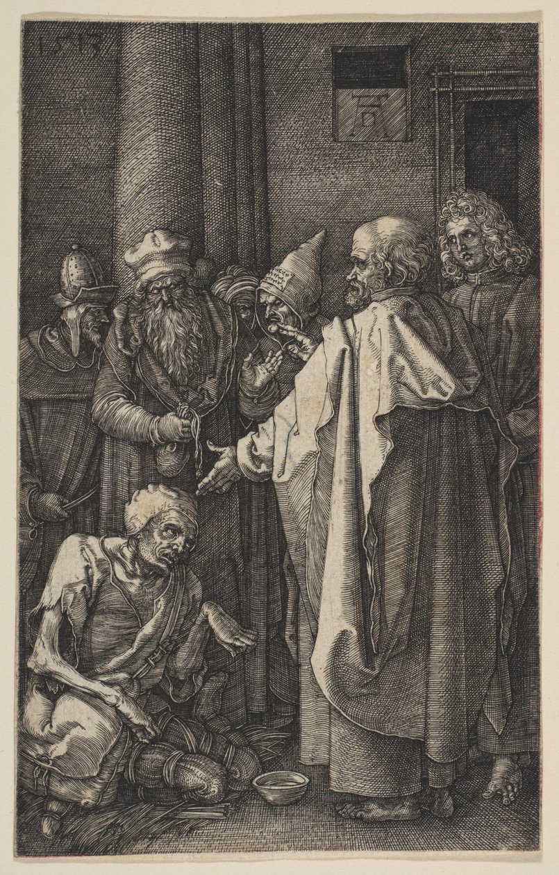 San Pedro y San Juan en la puerta del Templo, de «La Pasión» de Albrecht Dürer