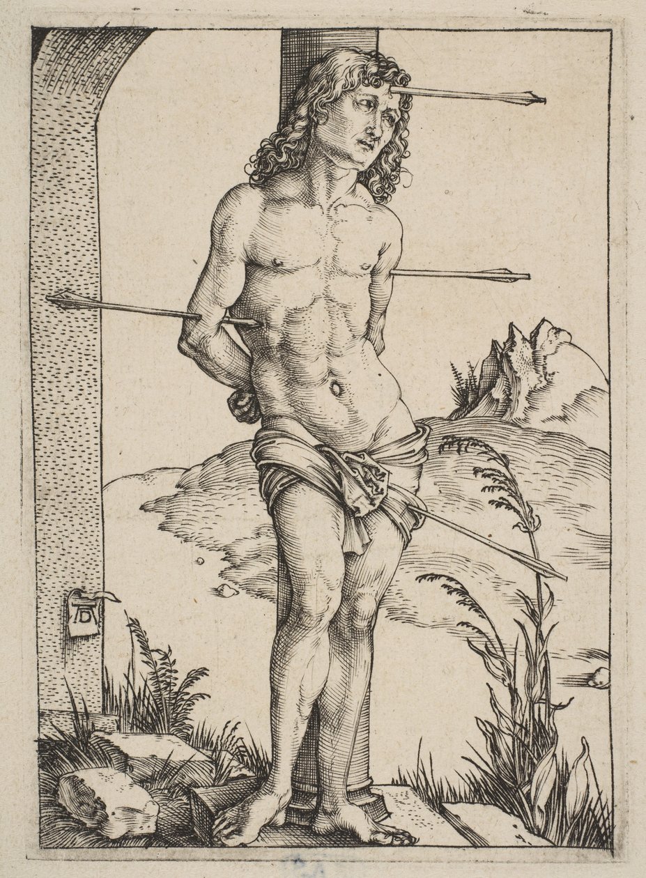 San Sebastián atado a la columna de Albrecht Dürer