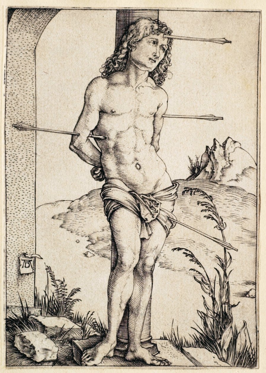 San Sebastián atado a la columna de Albrecht Dürer