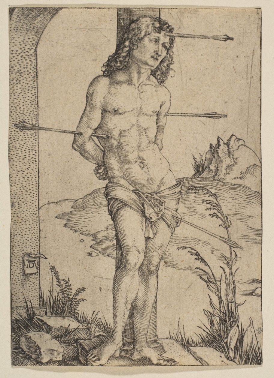 San Sebastián atado a la columna de Albrecht Dürer