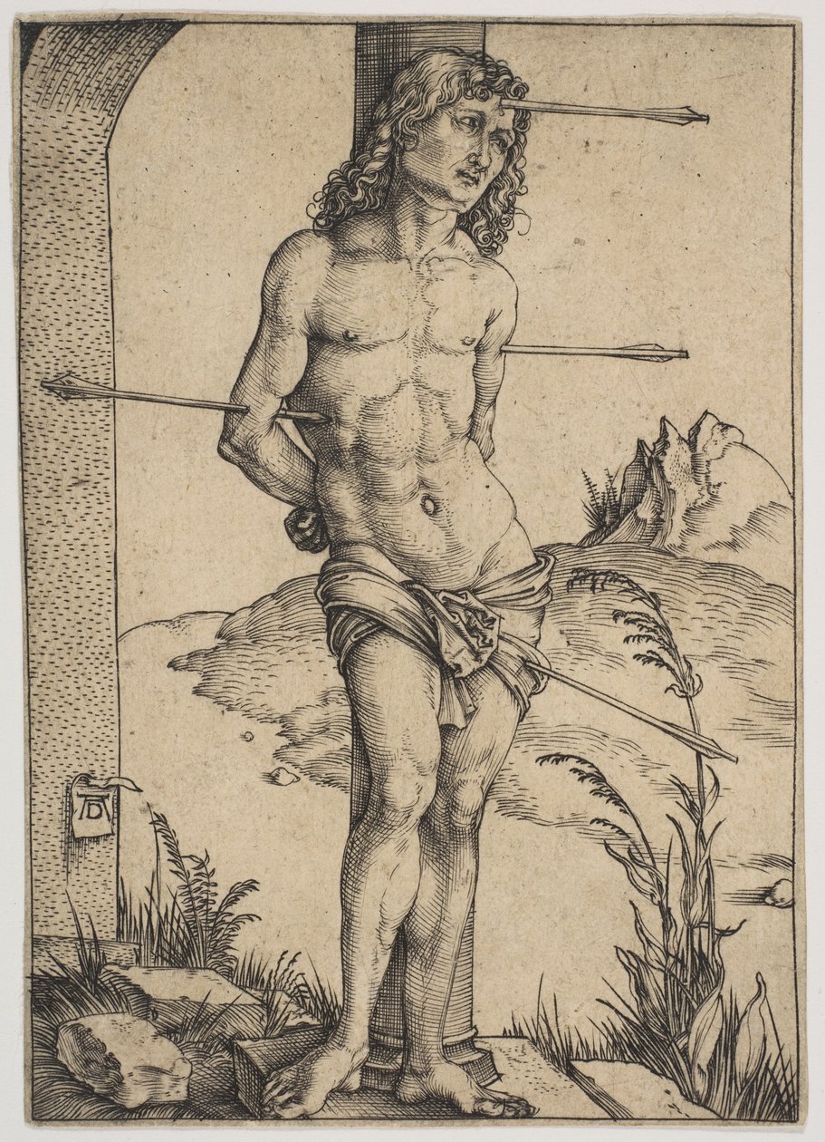 San Sebastián atado a la columna de Albrecht Dürer
