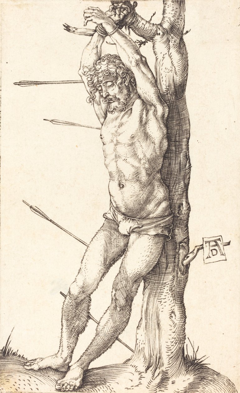 San Sebastián atado al árbol, 1500 de Albrecht Dürer