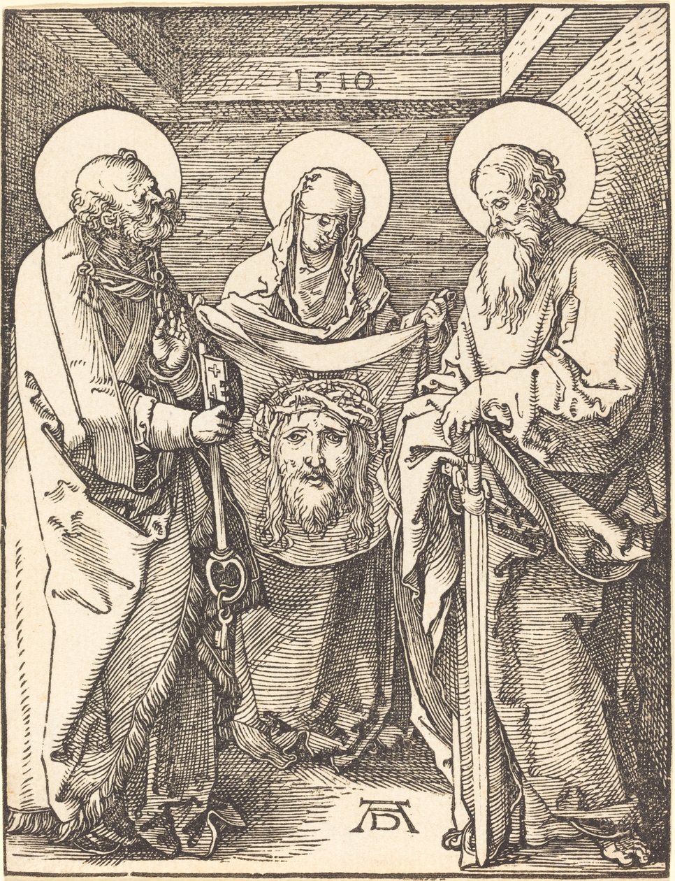 Santa Verónica entre San Pedro y San Pablo de Albrecht Dürer