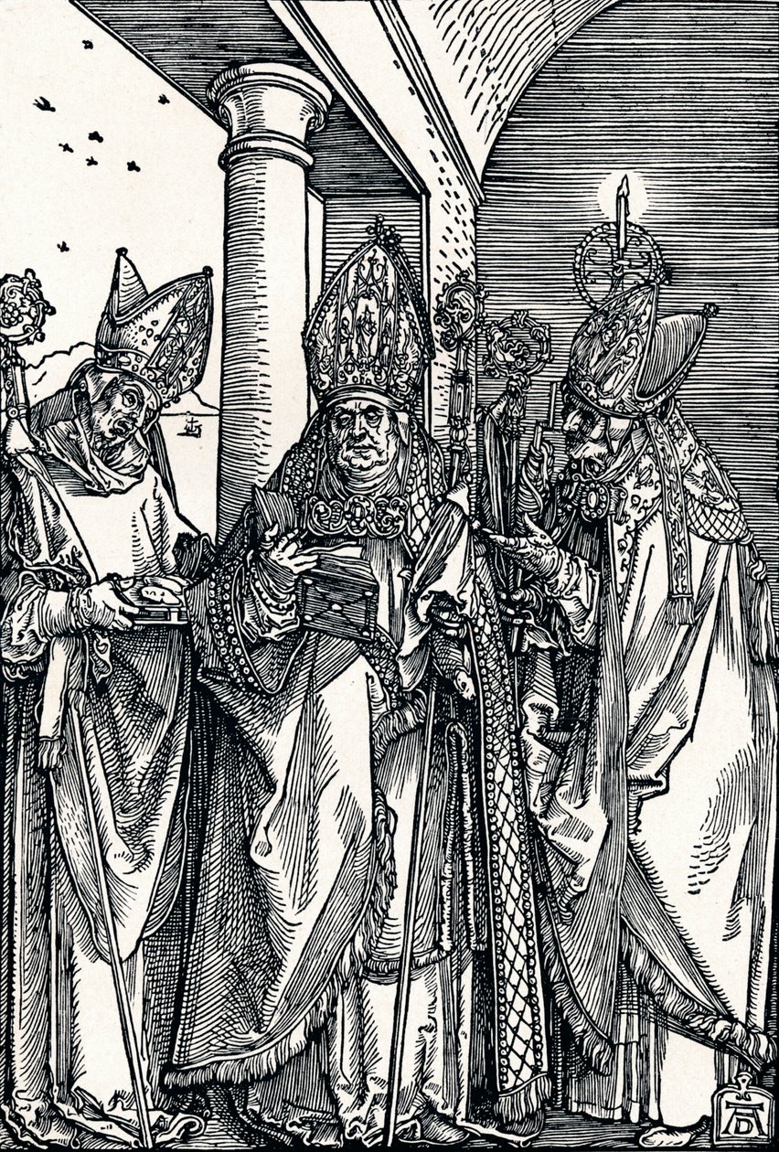 Santos Nicolás, Ulrico y Erasmo, 1508 1906 de Albrecht Dürer