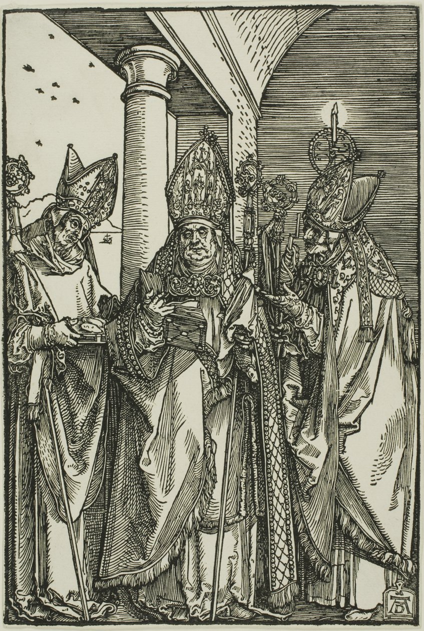 Santos Nicolás, Ulrico y Erasmo de Albrecht Dürer