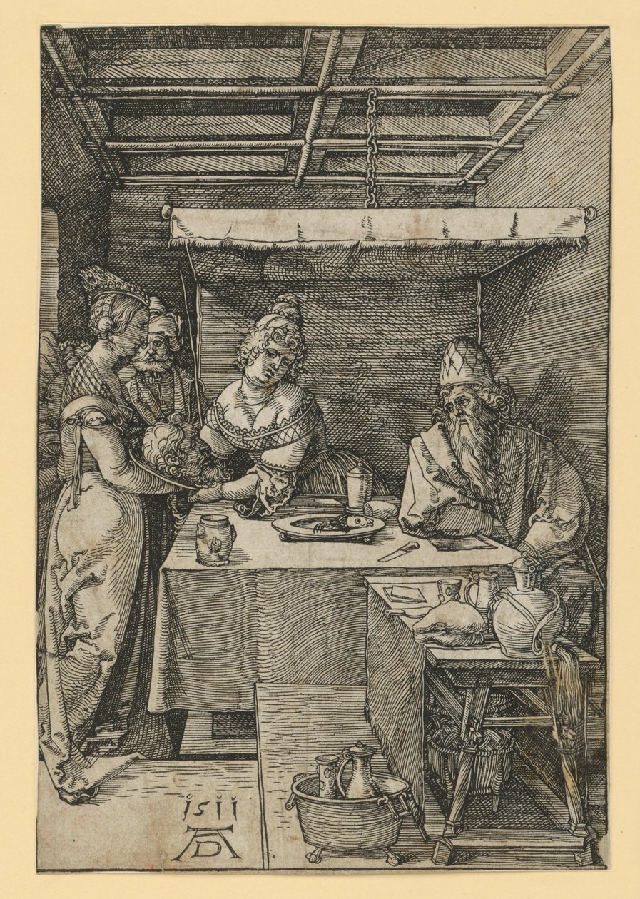 Salomé recibe la cabeza de Juan el Bautista de Albrecht Dürer