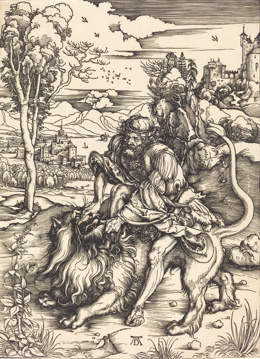 Sansón Luchando con el León de Albrecht Dürer