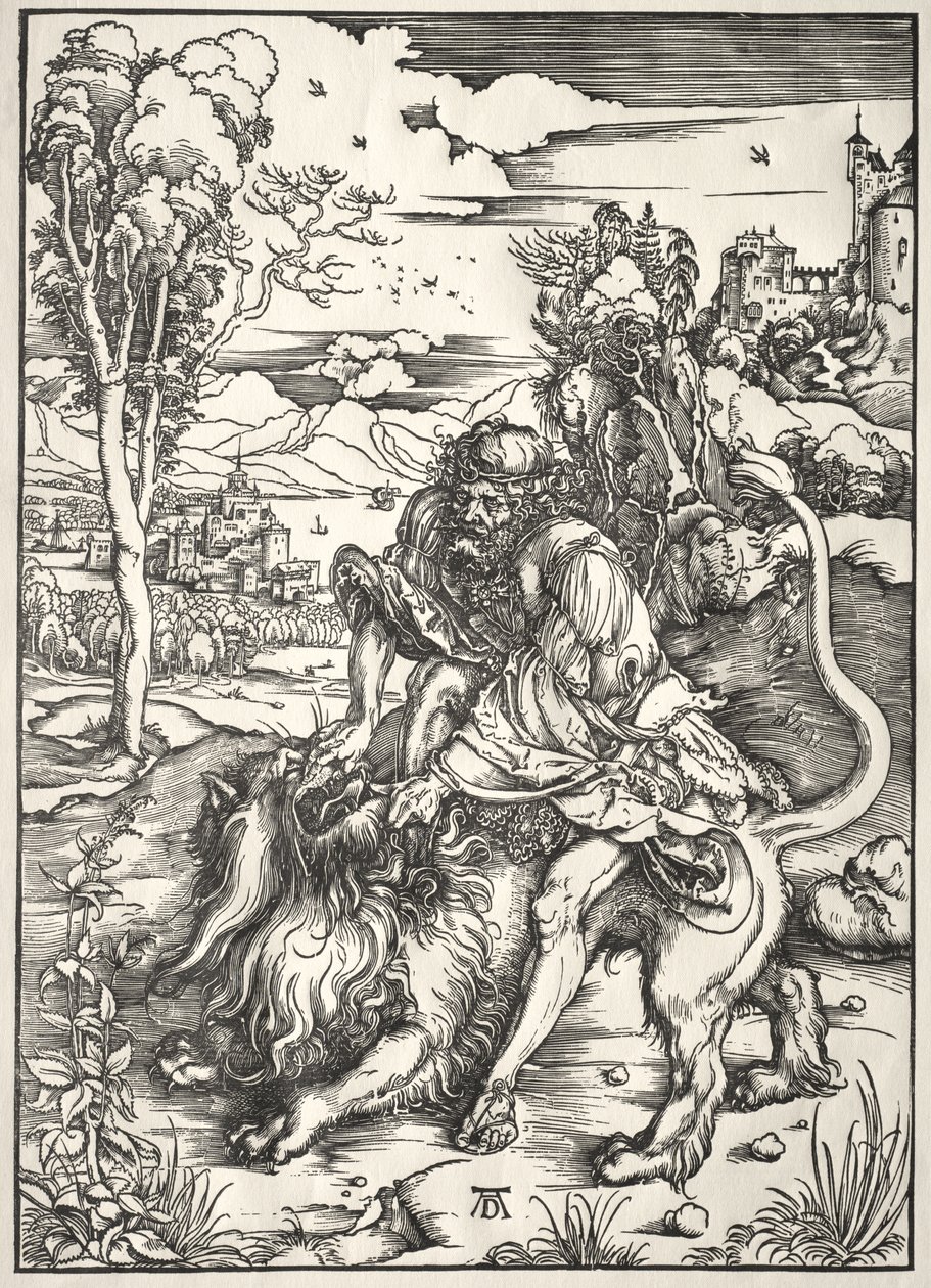 Sansón y el león de Albrecht Dürer