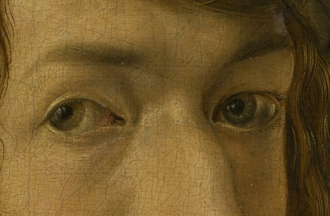 Autorretrato (Madrid), detalle de los ojos de Albrecht Dürer