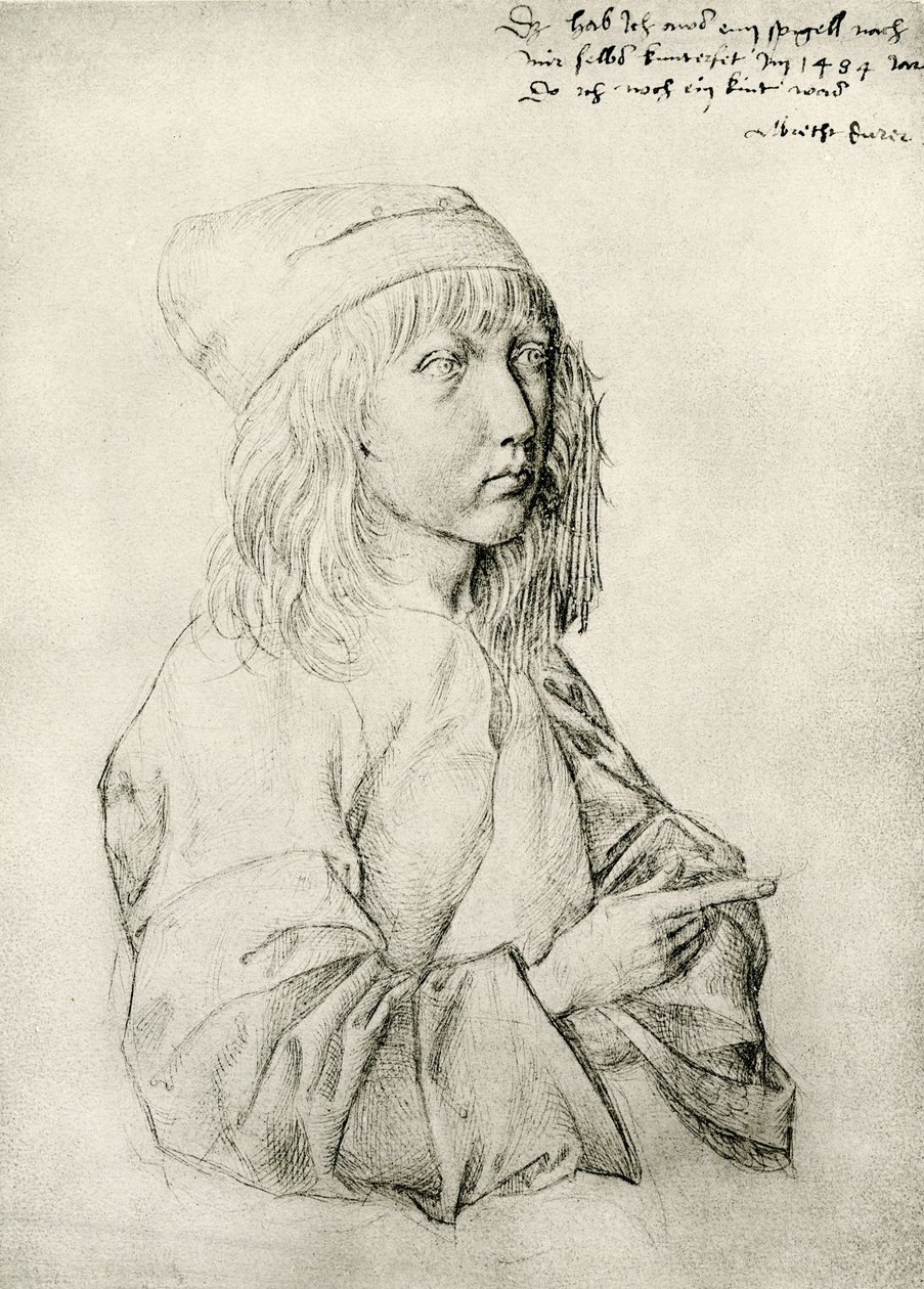 Autorretrato del joven de trece años Durero de Albrecht Dürer