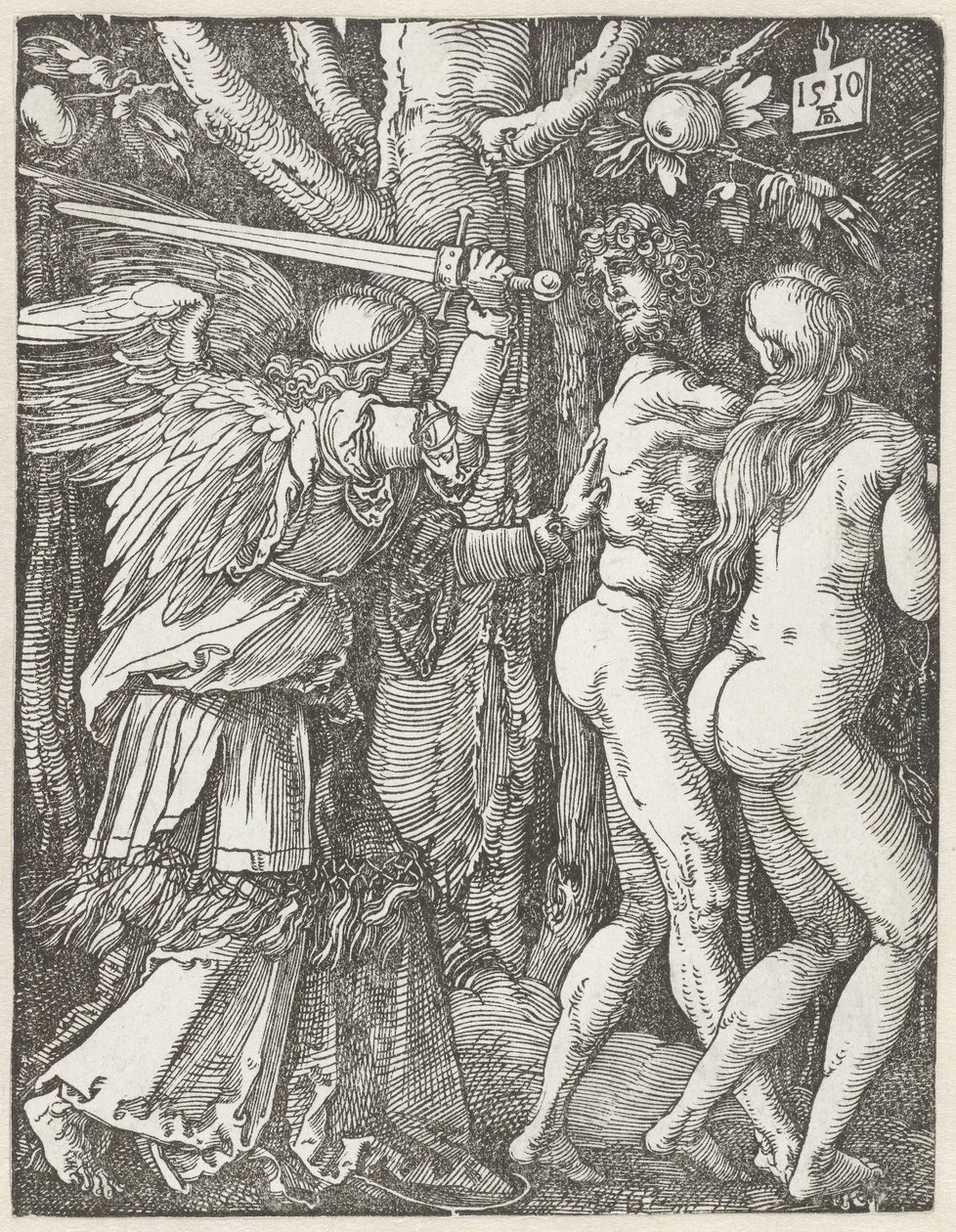 Pequeña Pasión: 2. Expulsión del Paraíso de Albrecht Dürer
