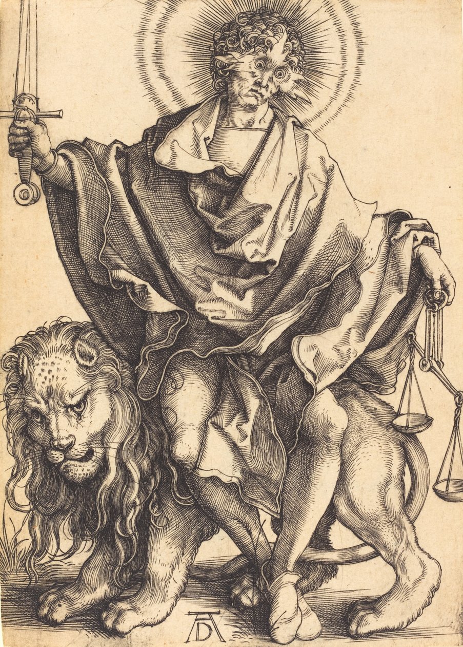 Sol de Justicia, c. 1499-1500 de Albrecht Dürer