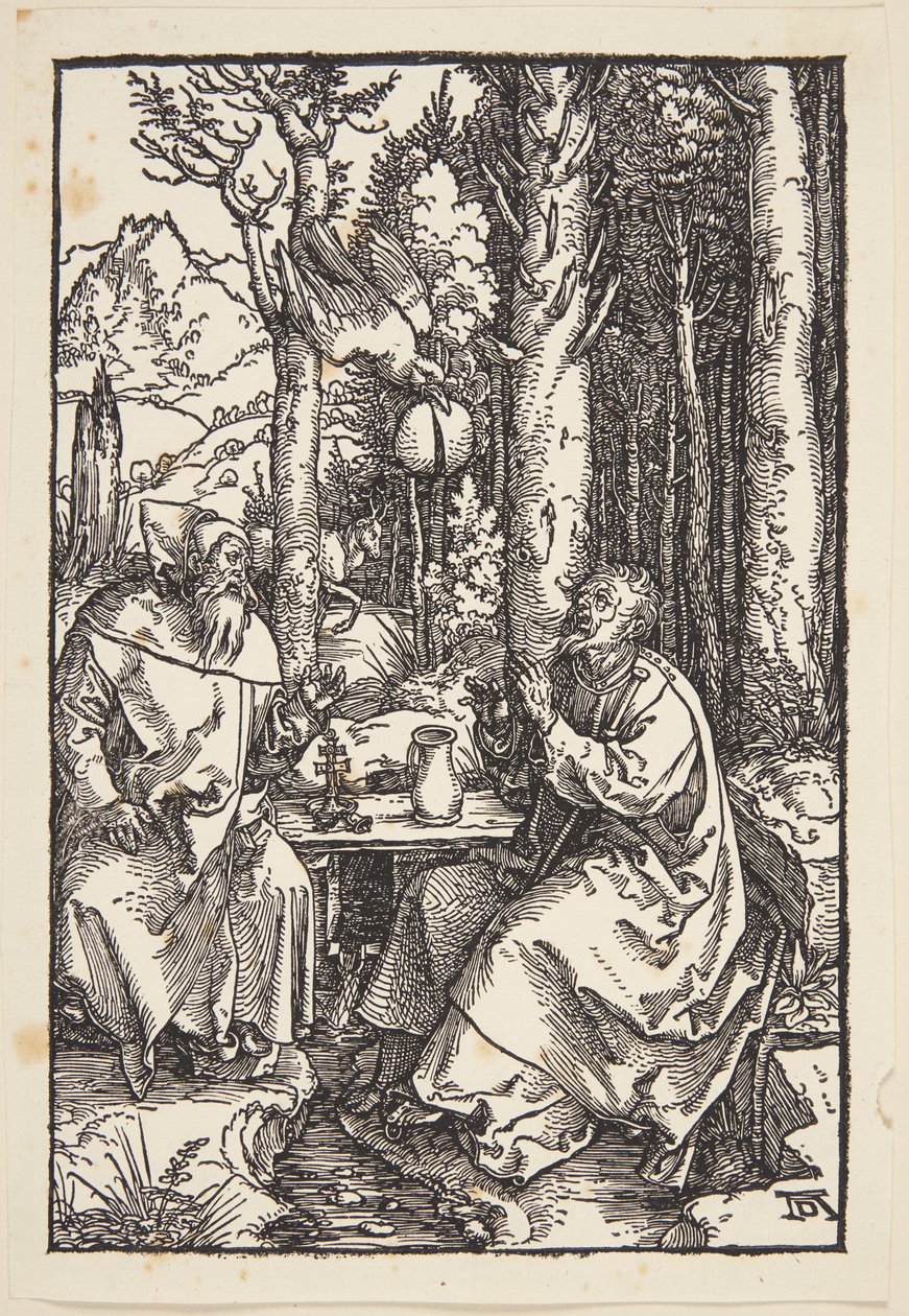 San Antonio visita a San Pablo en el desierto de Albrecht Dürer