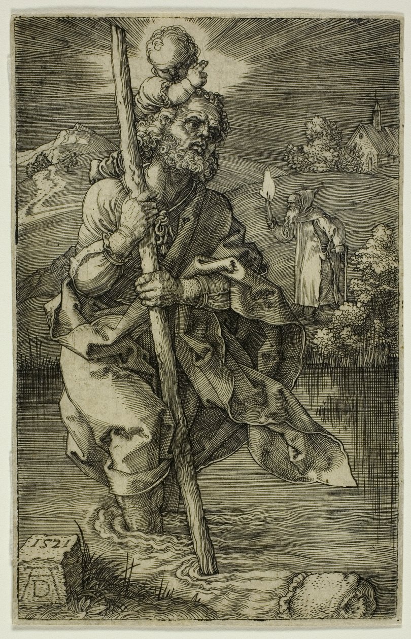 San Cristóbal mirando a la derecha de Albrecht Dürer