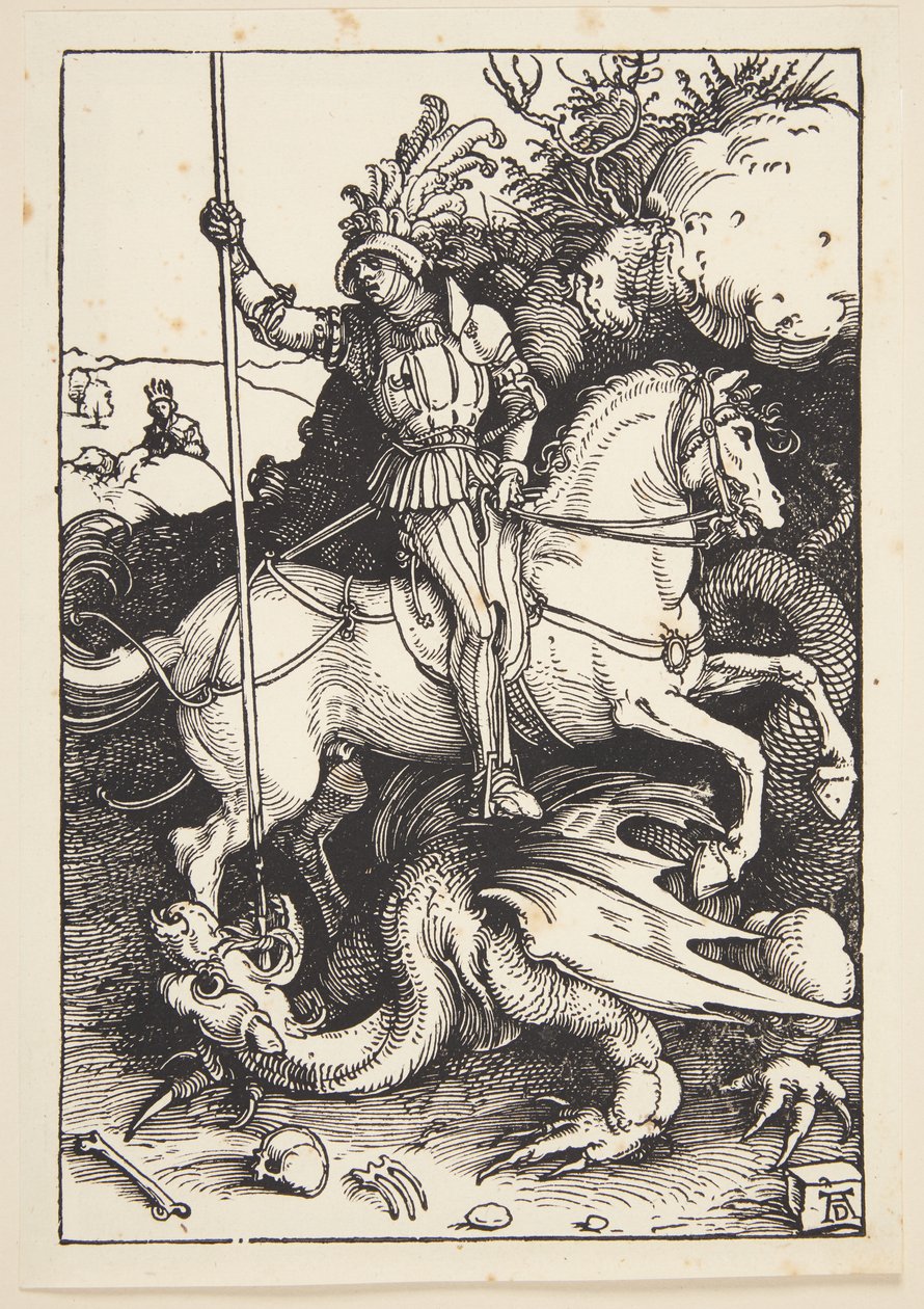 San Jorge matando al dragón de Albrecht Dürer