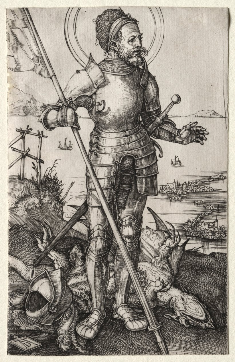 San Jorge a pie, c. 1504-1505 de Albrecht Dürer