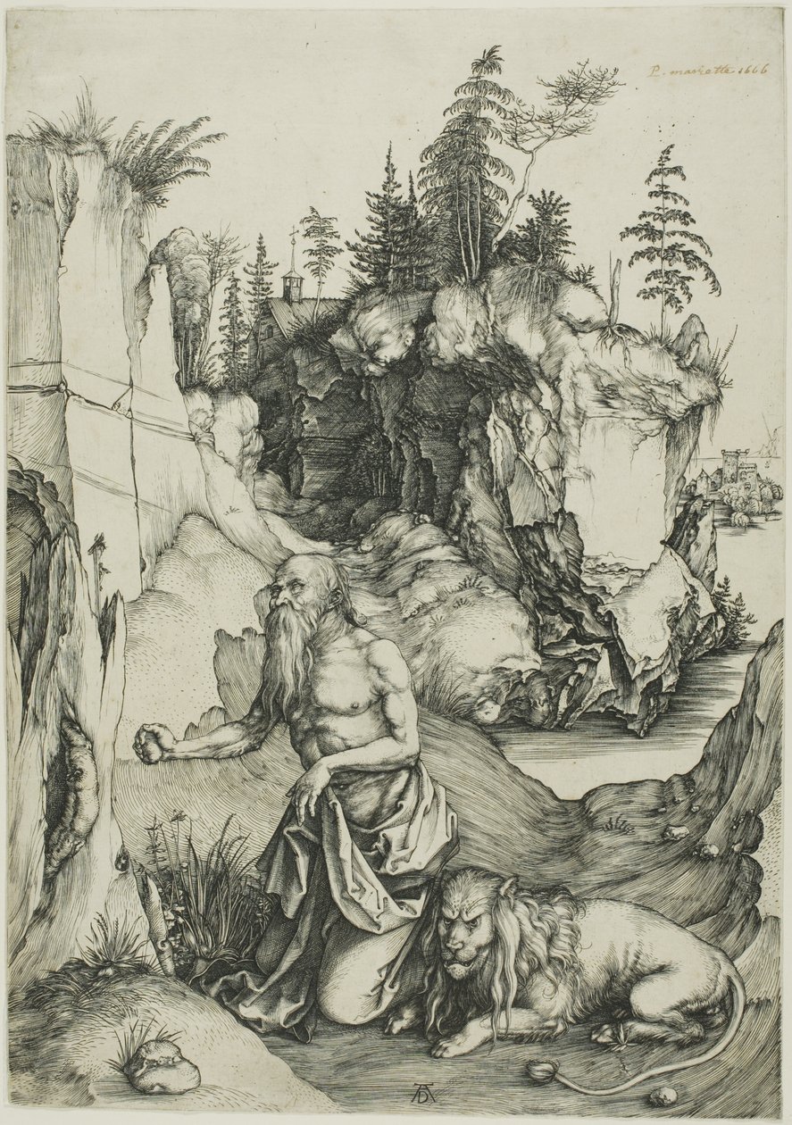 San Jerónimo penitente en el desierto de Albrecht Dürer
