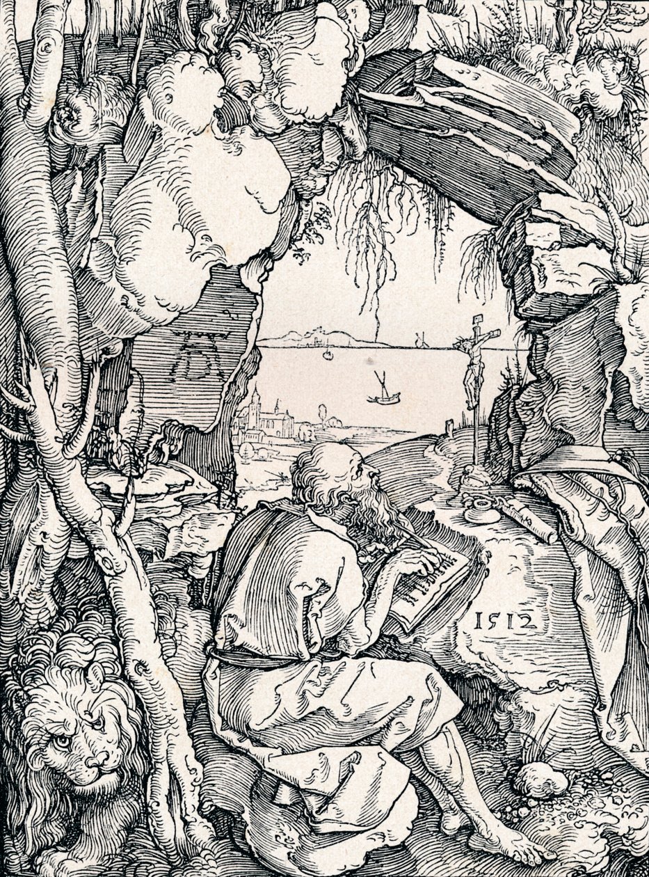 San Jerónimo en una cueva, 1512 de Albrecht Dürer