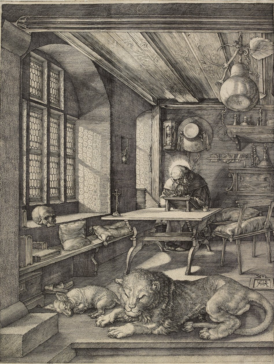 San Jerónimo en su estudio, 1514 de Albrecht Dürer