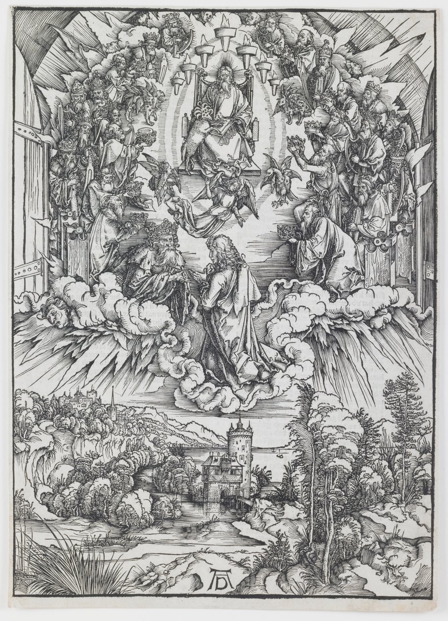 San Juan ante Dios y los Ancianos, de la serie “El Apocalipsis” de Albrecht Dürer