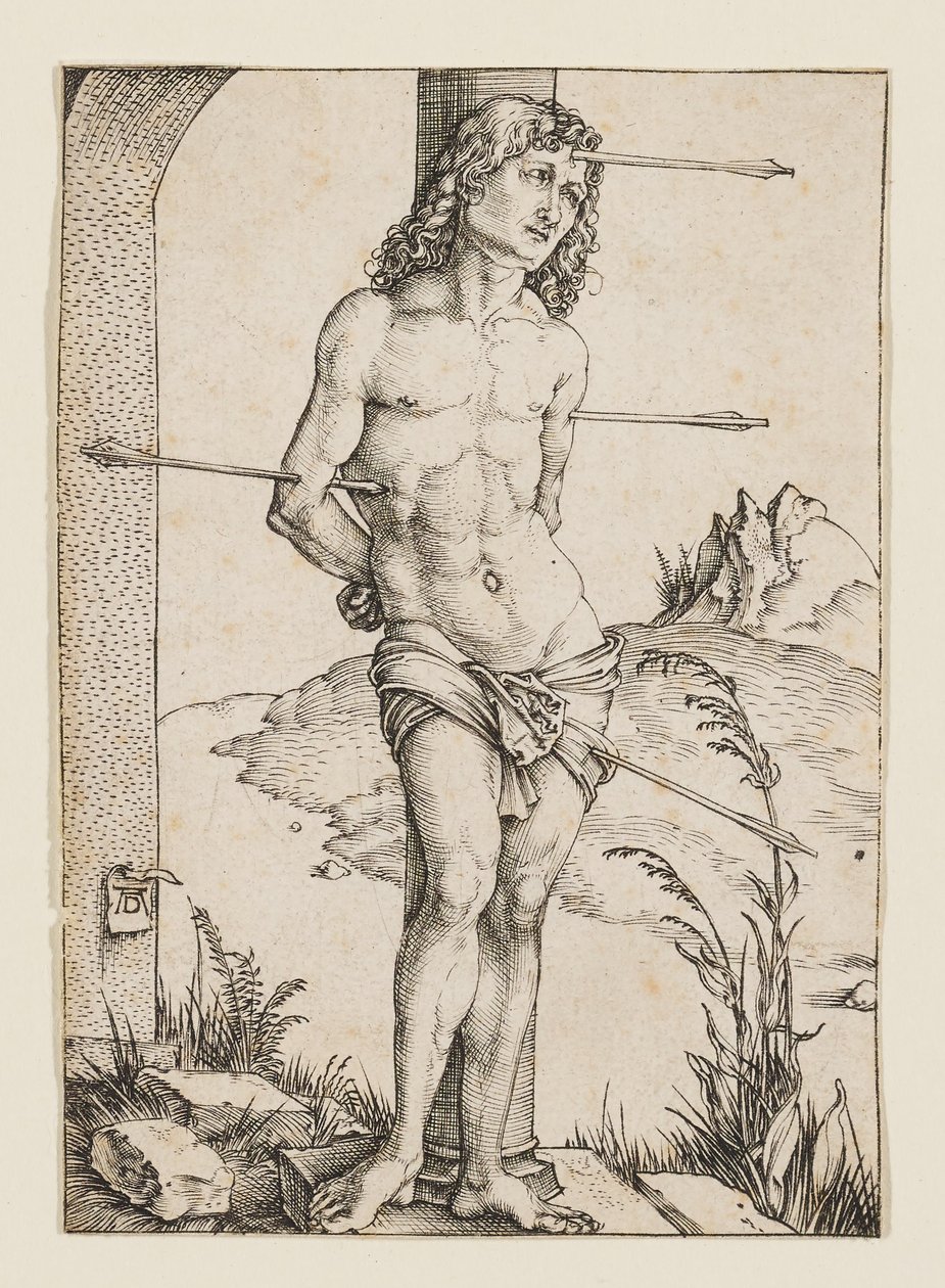 San Sebastián atado a una columna de Albrecht Dürer