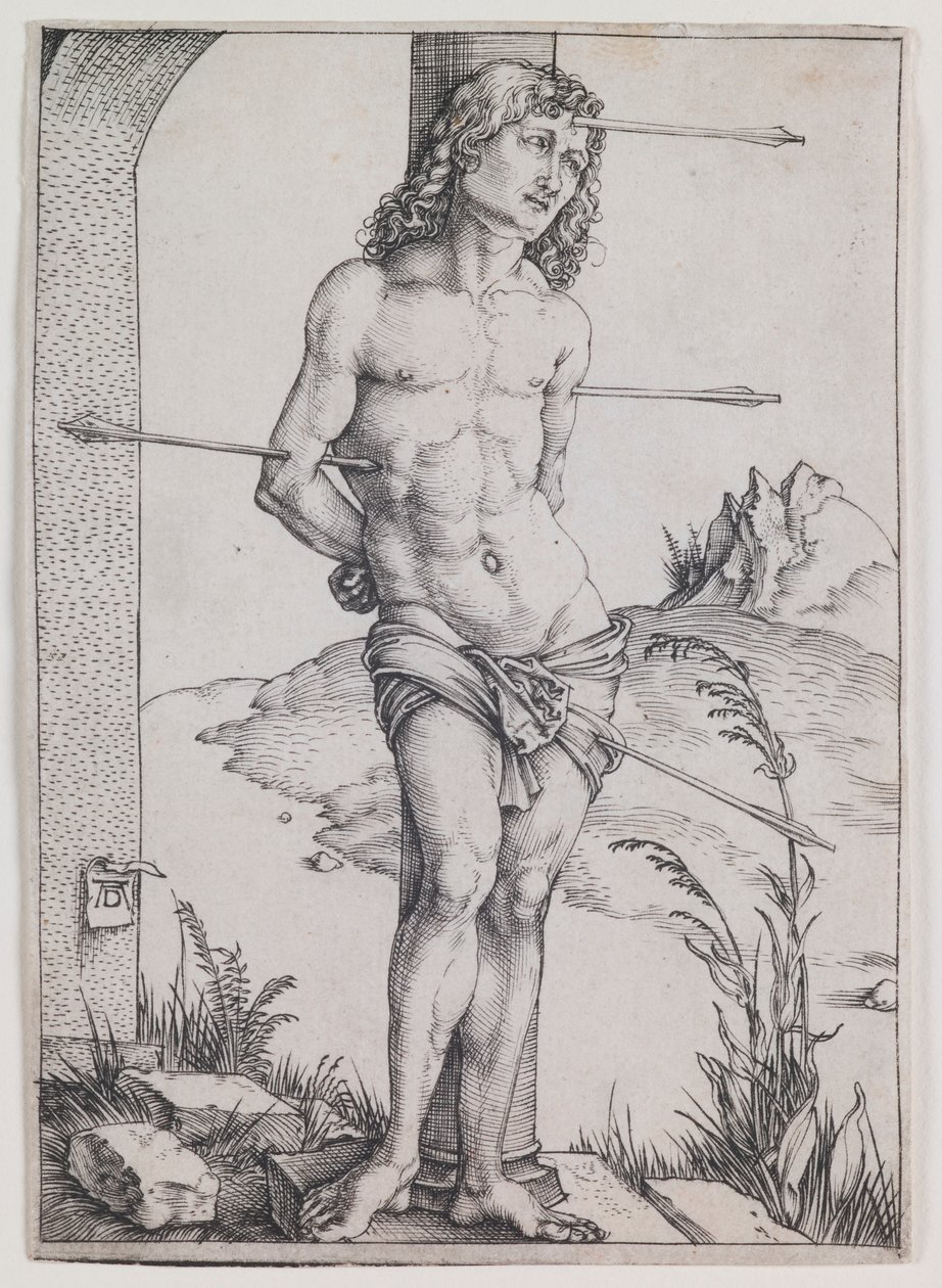 San Sebastián en la columna de Albrecht Dürer