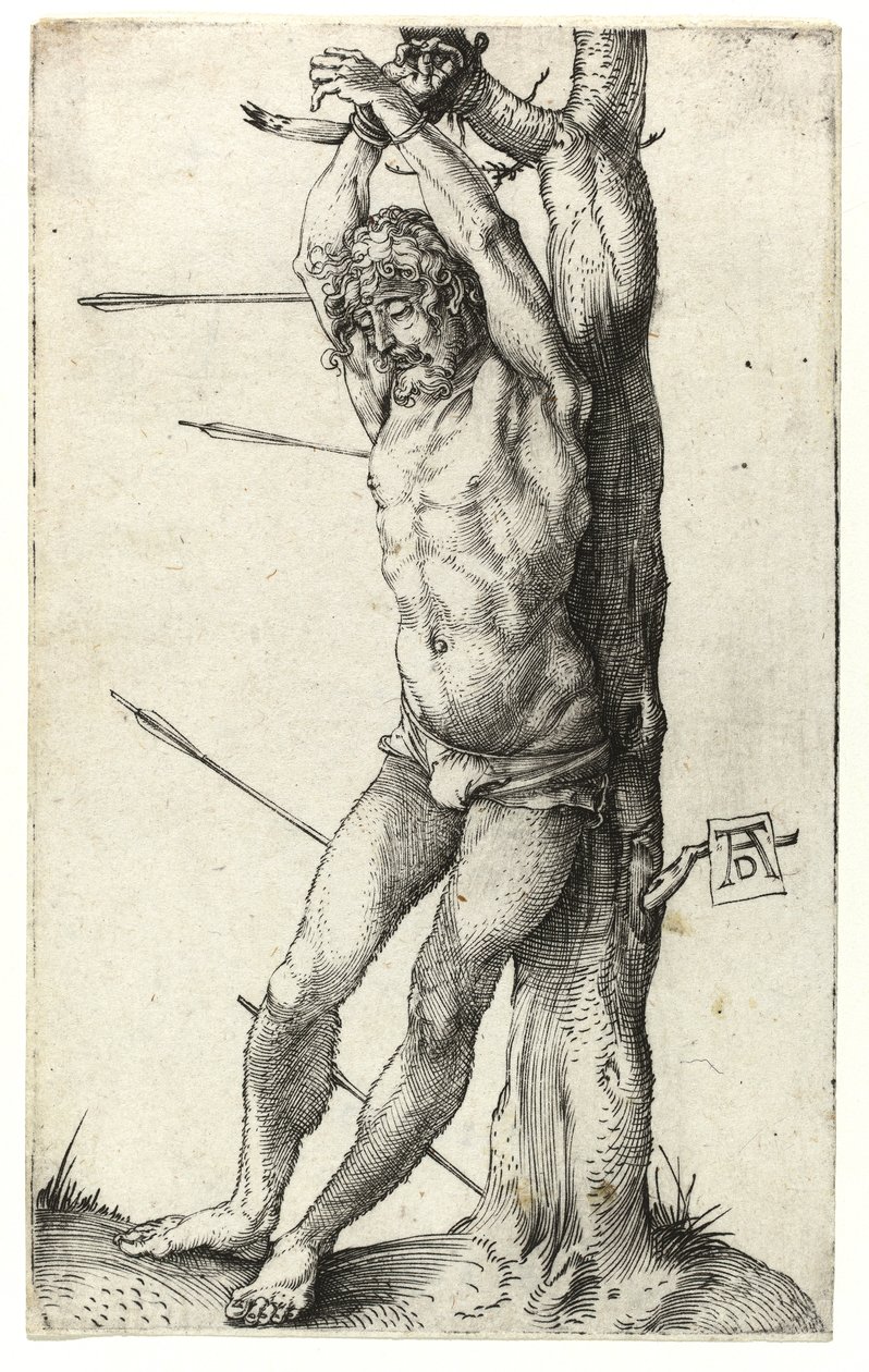 San Sebastián atado al árbol, c.1501 de Albrecht Dürer