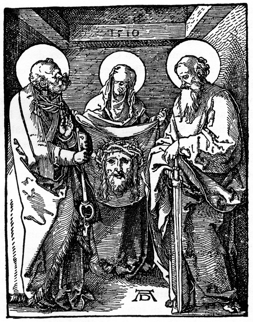 Santa Verónica con el sudario entre San Pedro y San Pablo de Albrecht Dürer