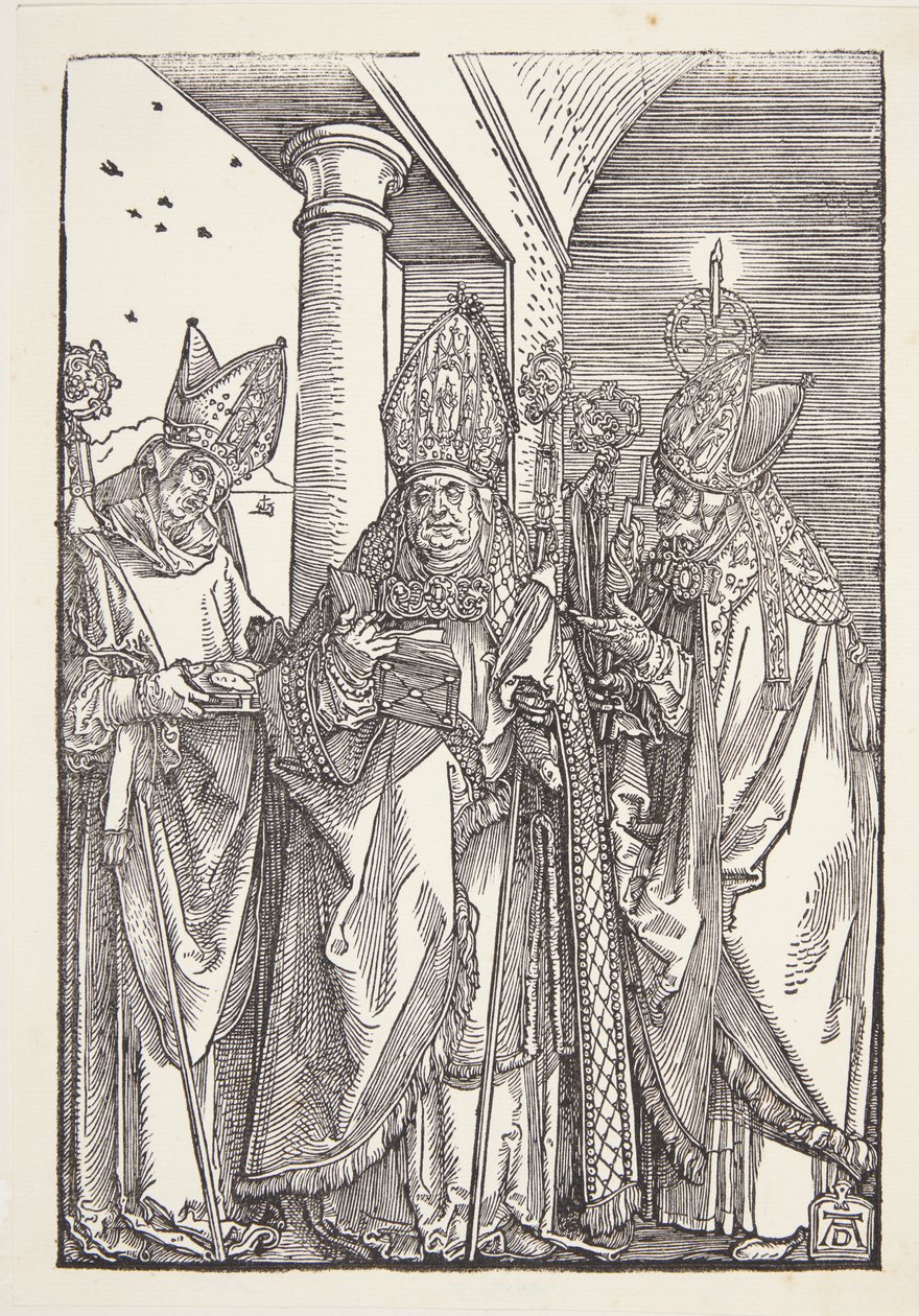 Santos Nicolás, Ulrico y Erasmo de Albrecht Dürer