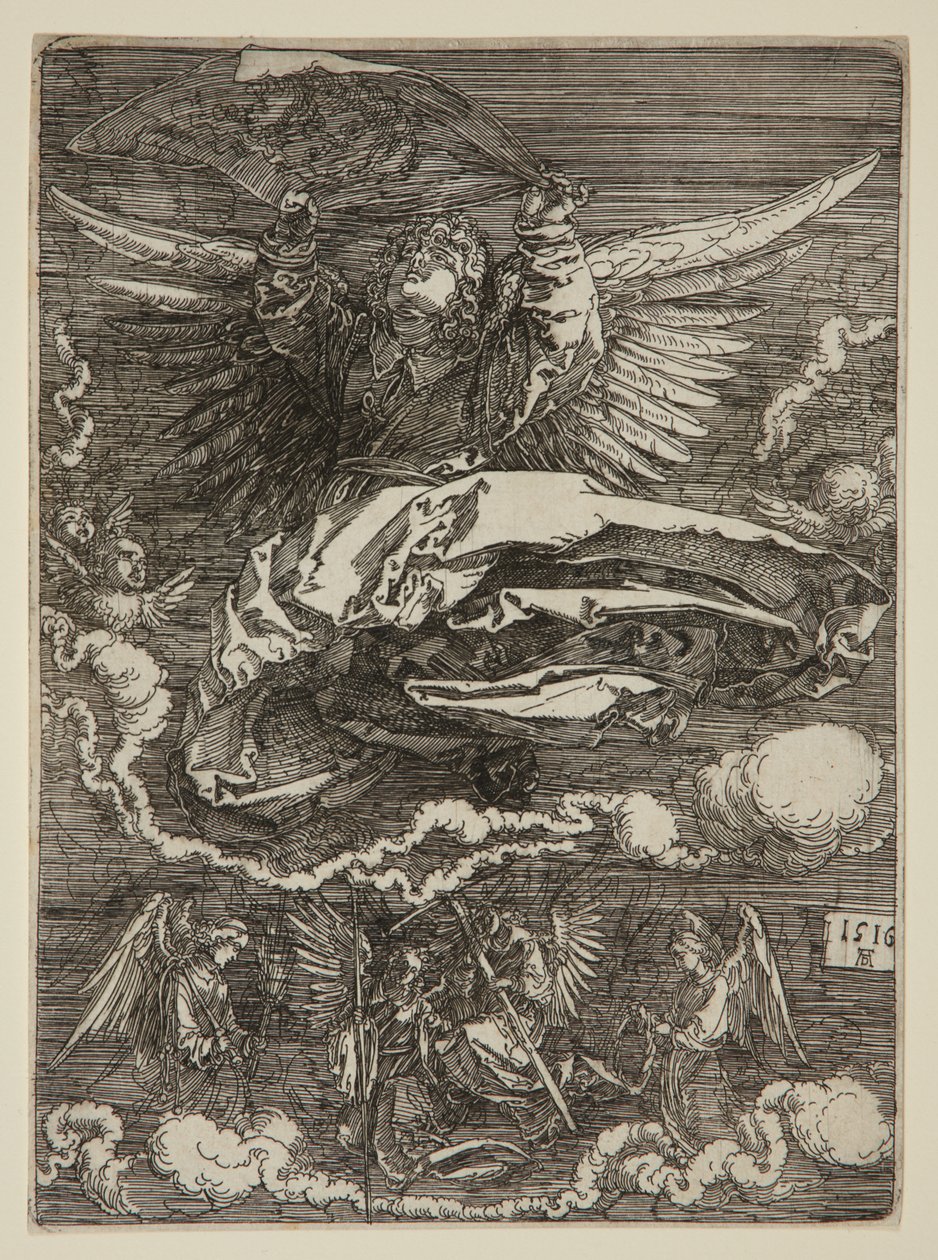 El sudario desplegado por un ángel de Albrecht Dürer