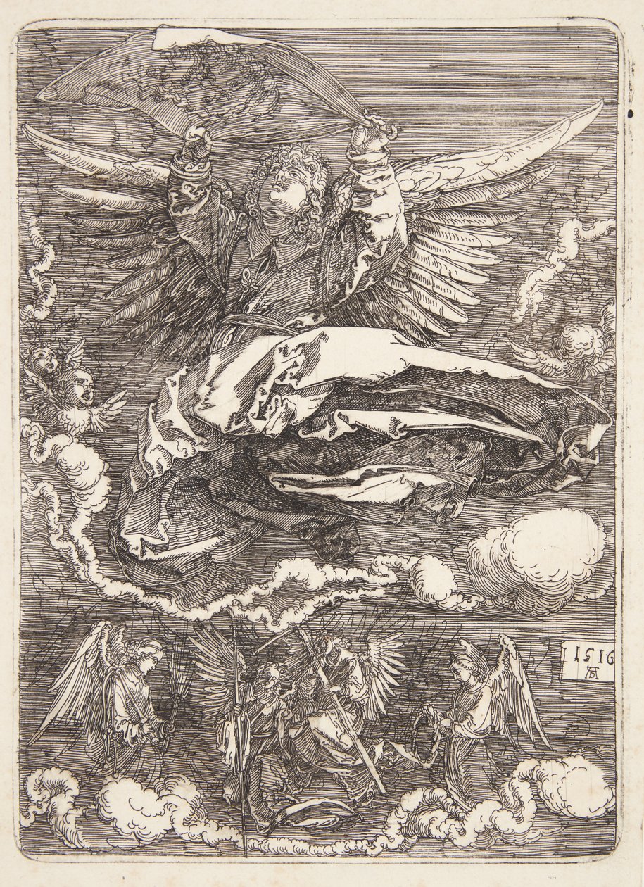 Sudario extendido por un ángel de Albrecht Dürer