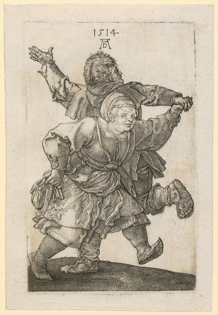 Pareja de campesinos bailando de Albrecht Dürer