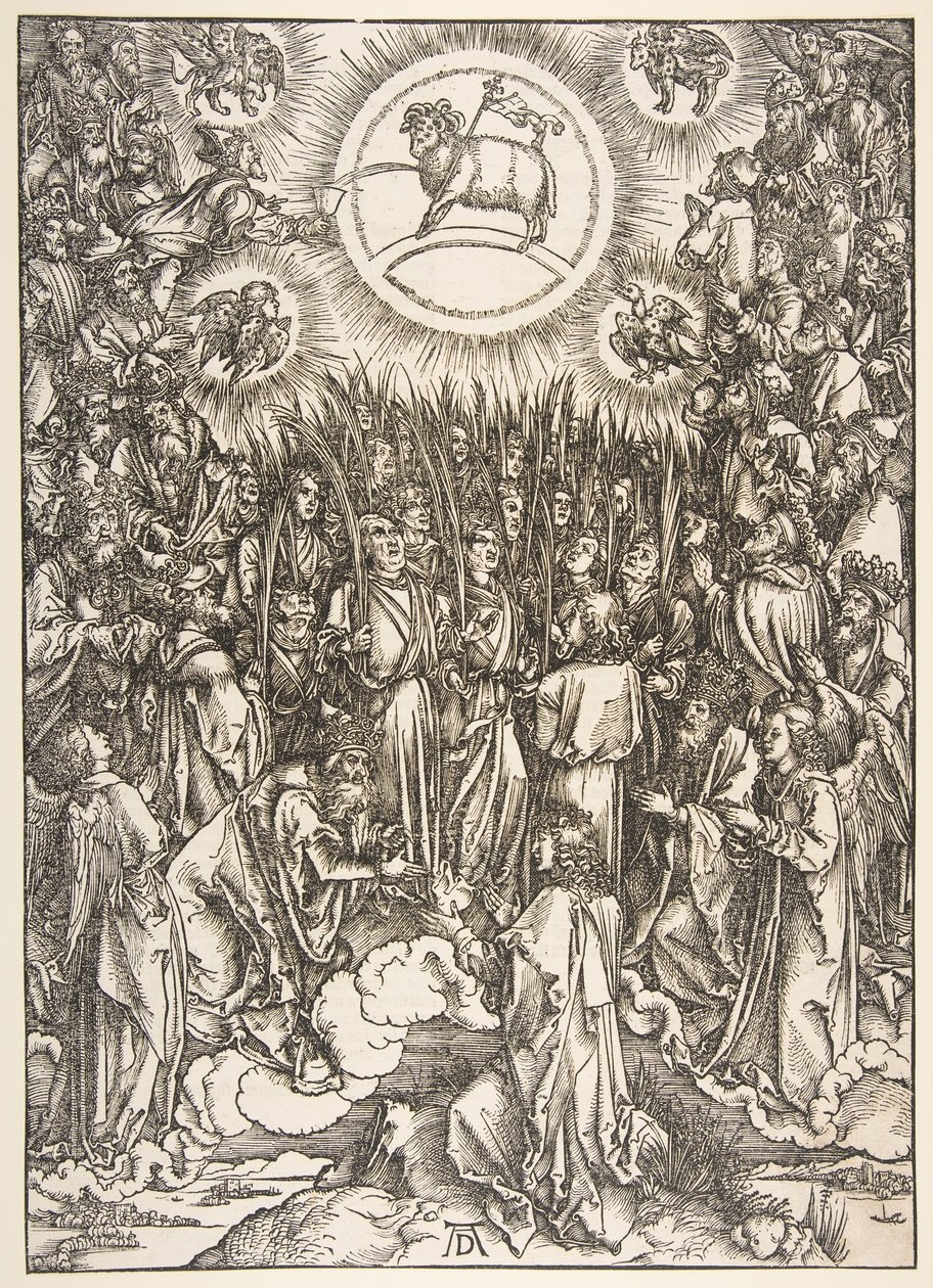 La adoración del cordero, de la serie del Apocalipsis de Albrecht Dürer