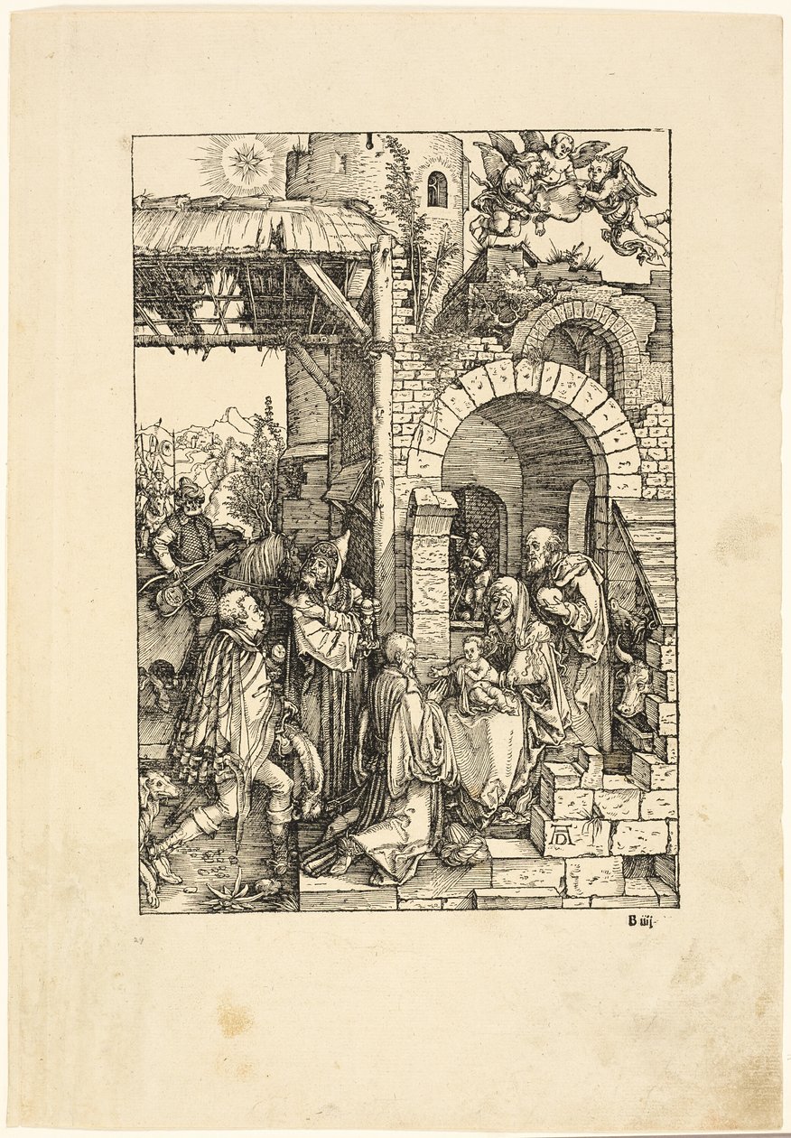 La Adoración de los Magos, de La Vida de la Virgen de Albrecht Dürer