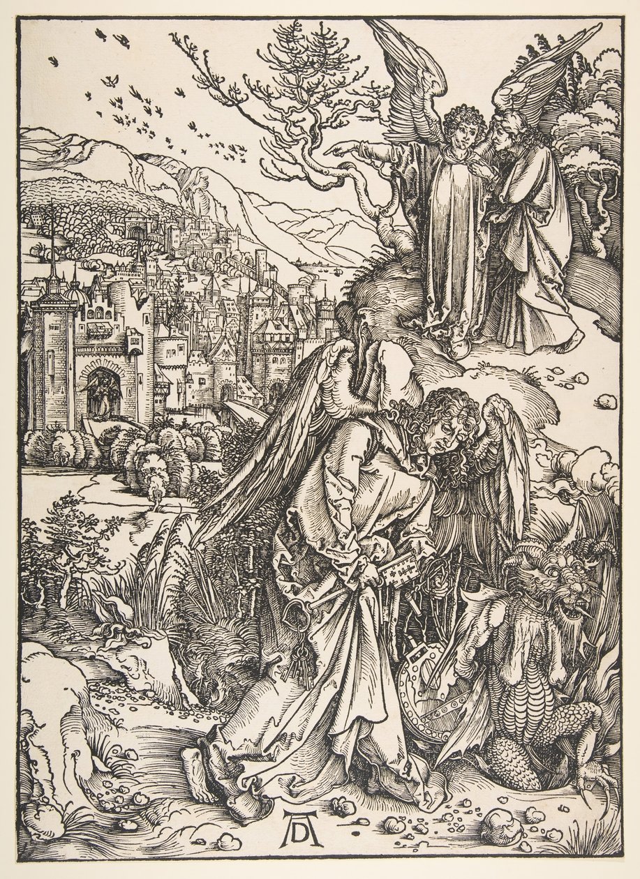 El ángel con la llave del abismo, 1511 de Albrecht Dürer