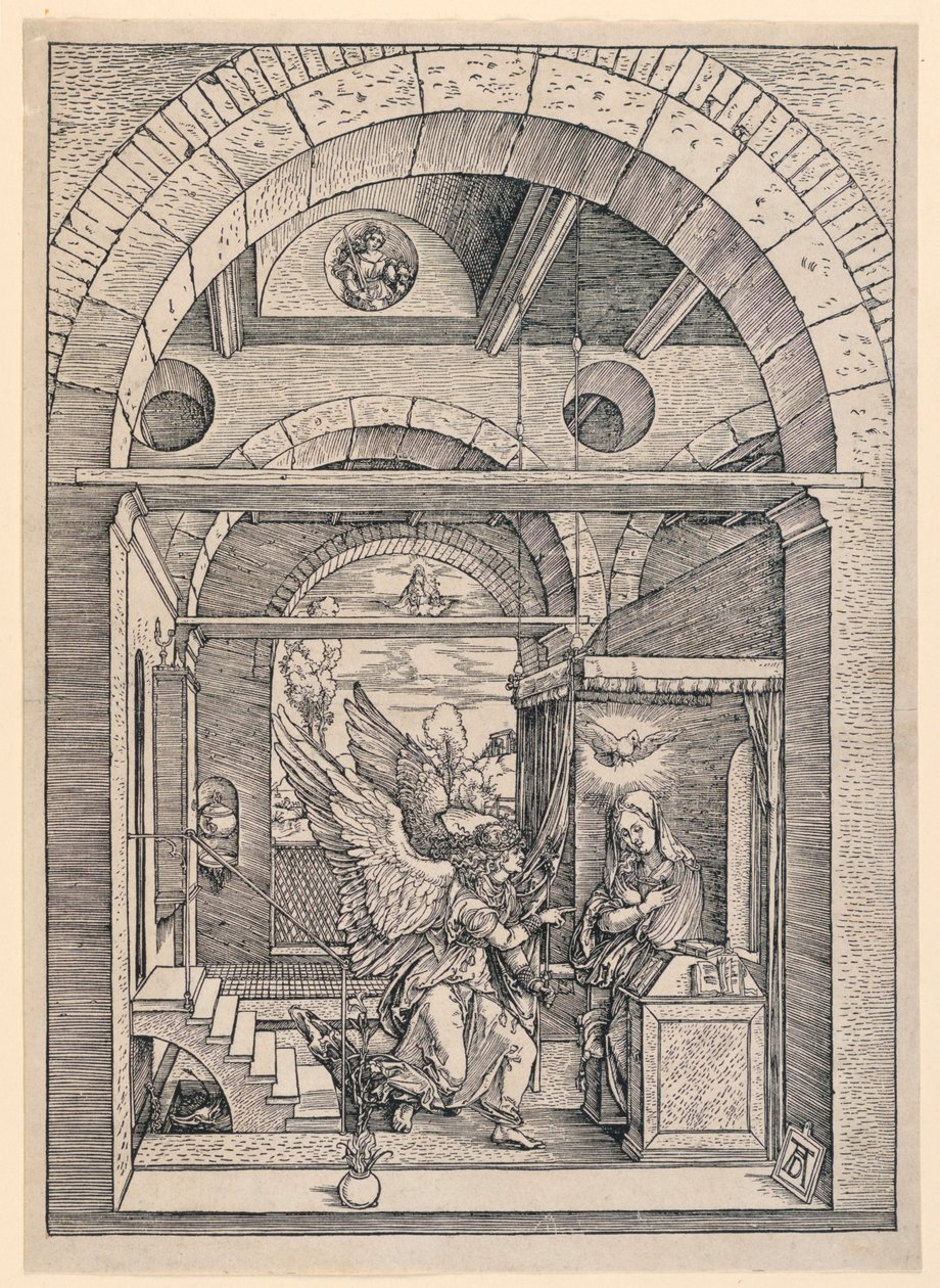 La Anunciación, de la serie Vida de la Virgen de Albrecht Dürer