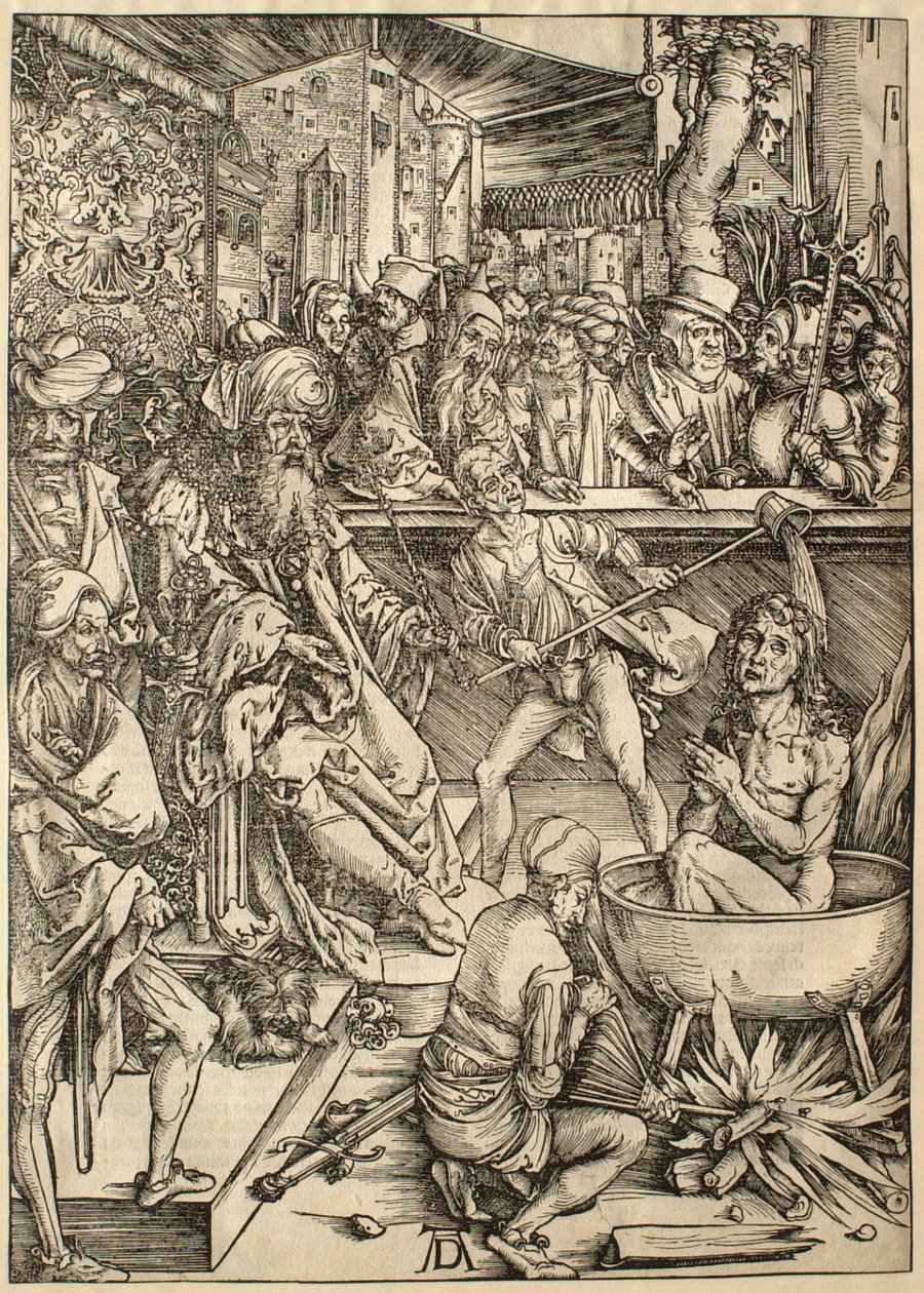 El Apocalipsis: el martirio de san Juan de Albrecht Dürer