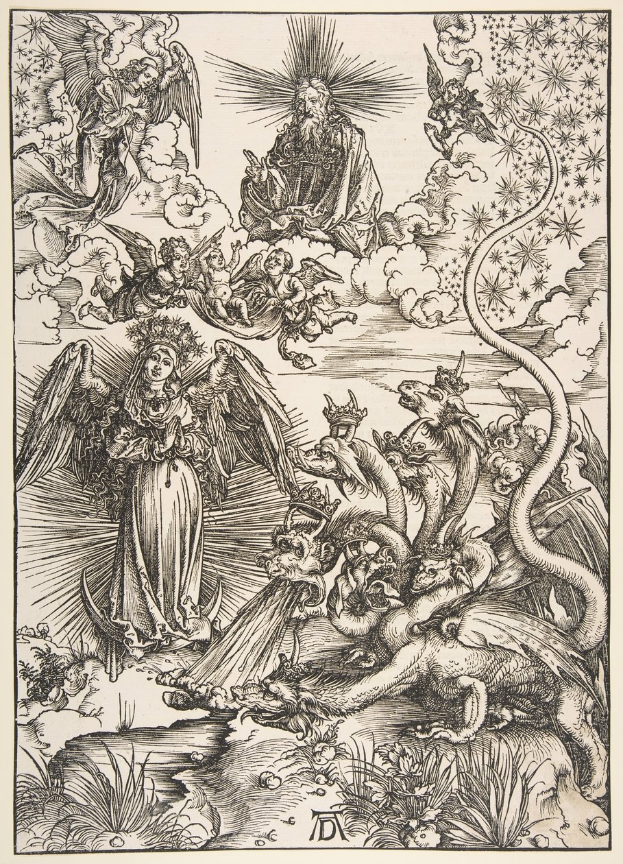 La Mujer Apocalíptica, de la serie Apocalipsis, 1511 de Albrecht Dürer