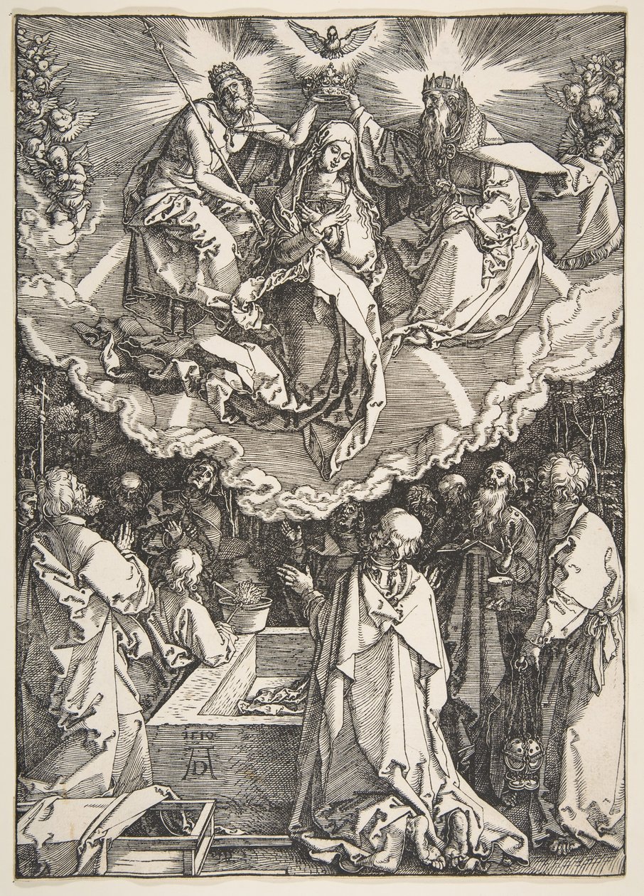 La Asunción y Coronación de la Virgen, de La Vida de la Virgen, 1510 de Albrecht Dürer