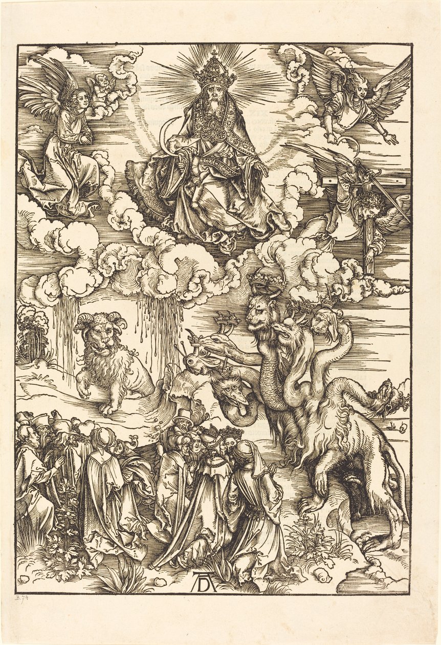 La bestia con dos cuernos como un cordero de Albrecht Dürer